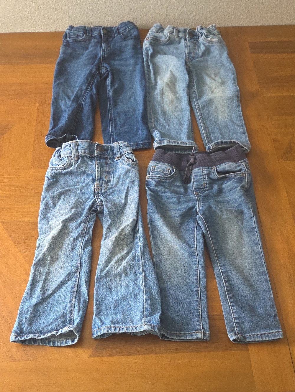 Lot of 4 Kids Blue Denim Jeans